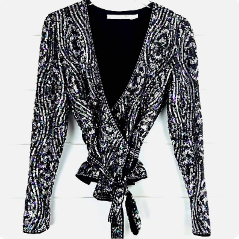 & Other Stories RODARTE Sequined Silk Top